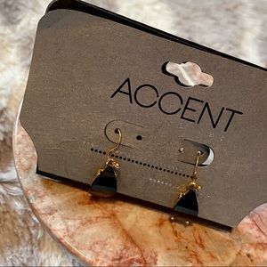 Black and Gold Dangle Earrings BRAND NEW!